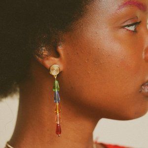 Technicolor Tear Drop Earrings